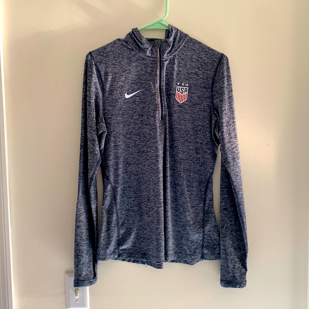 Blue USWNT Quarter Zip (Dri-Fit)